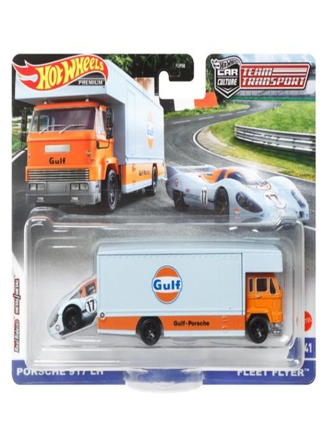 Hot Wheels Team Transport Fleet Flyer with '18 Porsche 917 LH - Image 1