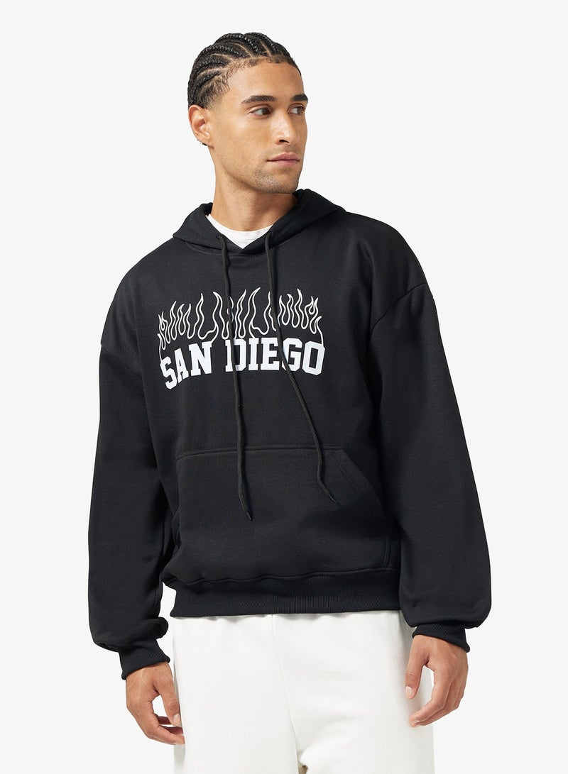 Seventy Five Graphic Pullover Oversize Hoodie - Image 1