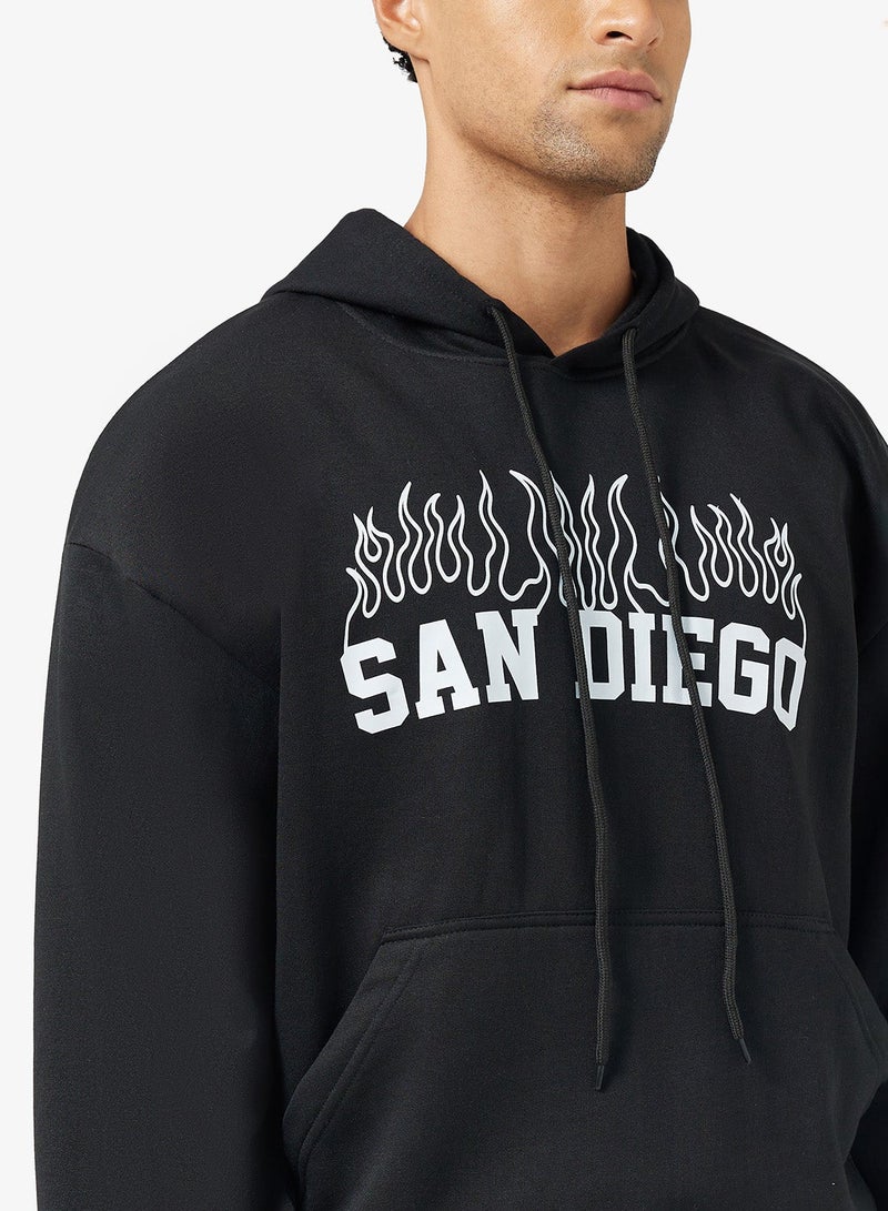 Seventy Five Graphic Pullover Oversize Hoodie - Image 3