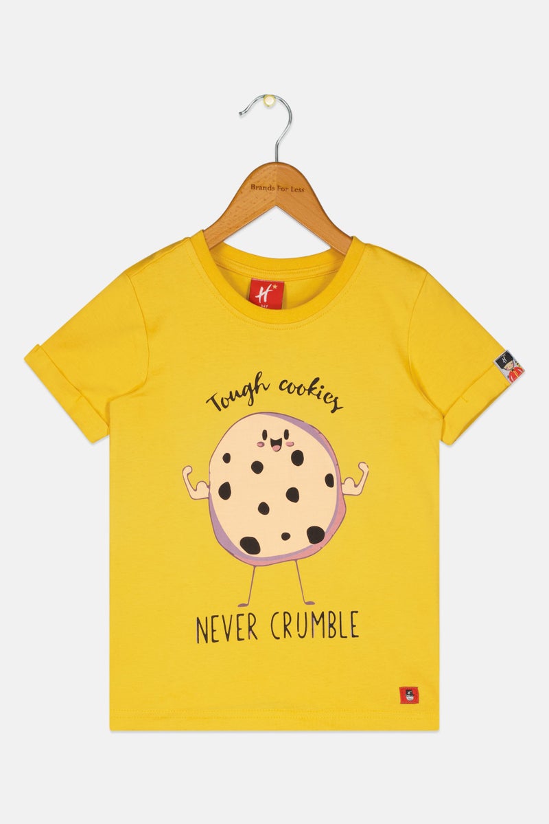 Hamleys Toddlers Boy Crew Neck Short Sleeve Graphic Print T-Shirt, Yellow - Image 2