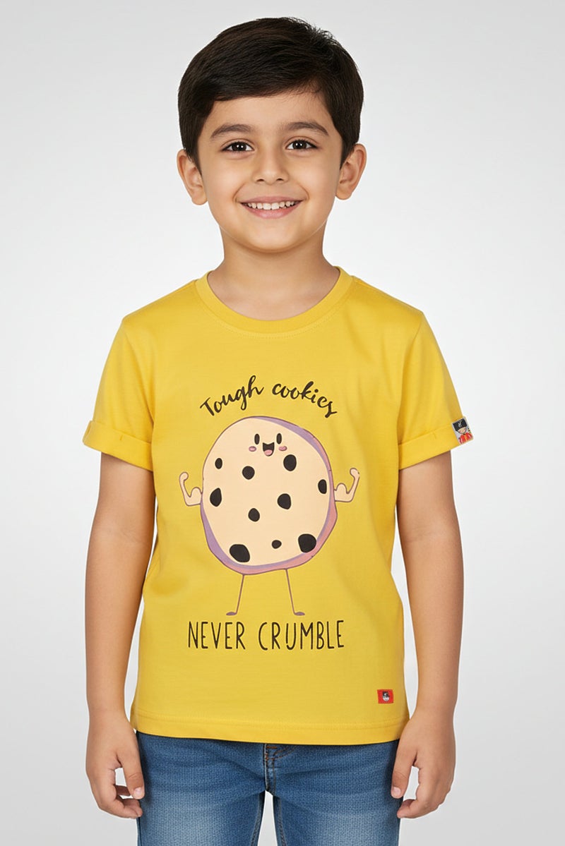Hamleys Toddlers Boy Crew Neck Short Sleeve Graphic Print T-Shirt, Yellow - Image 1