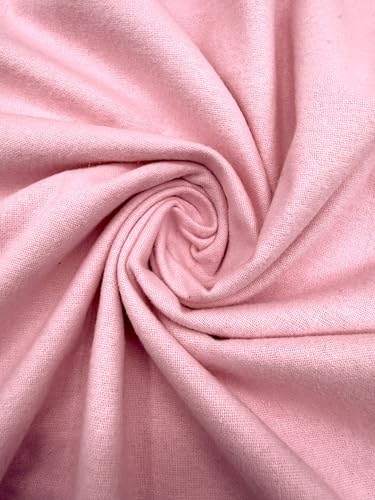 EOVEA 100 Cotton Flannel Fabric by The Yard Soft Brushed Flannel for Sewing Quilting Blankets Crafts Warm Breathable Cotton Fabric 42 Inch Wide Baby Pink1 Yard - Image 1