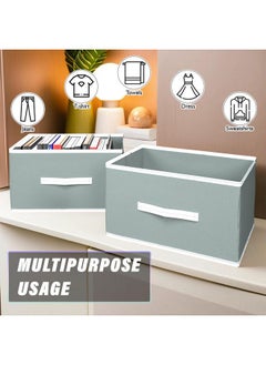 Kuber Industries Kuber Industries (Set of 3) Foldable Organisers Storage Box for Clothes | Dress Organizer & Cubbies Storage Cubes for Innerwear | Undergarments | Socks | Jeans | Books Arranging Utility Box (Grey)  - Image 4