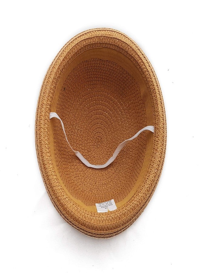 VRITRAZ Unisex Kids Bear Hat, Summer Fashion Straw Bucket Cap, Suitable For 3-12 Year (Brown) - Image 5