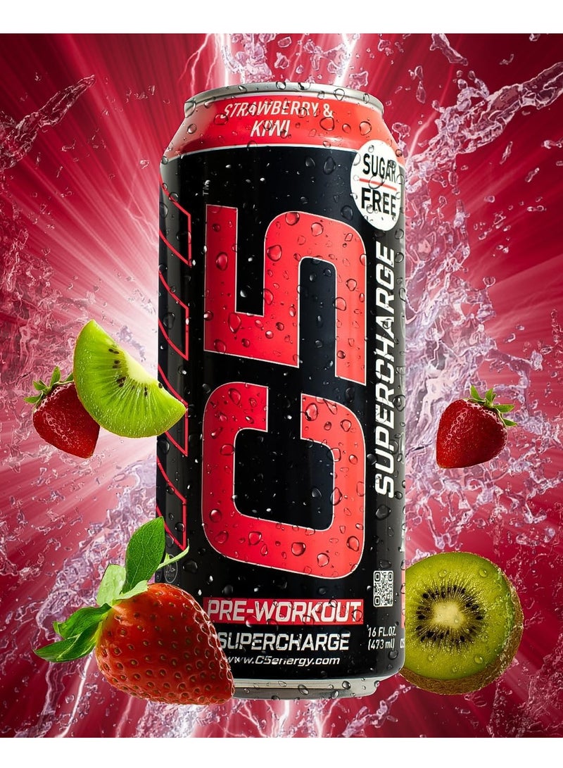 C5 SUPERCHARGE Sugar Free Strawberry & Kiwi 473ml Pack of 12 - Image 2
