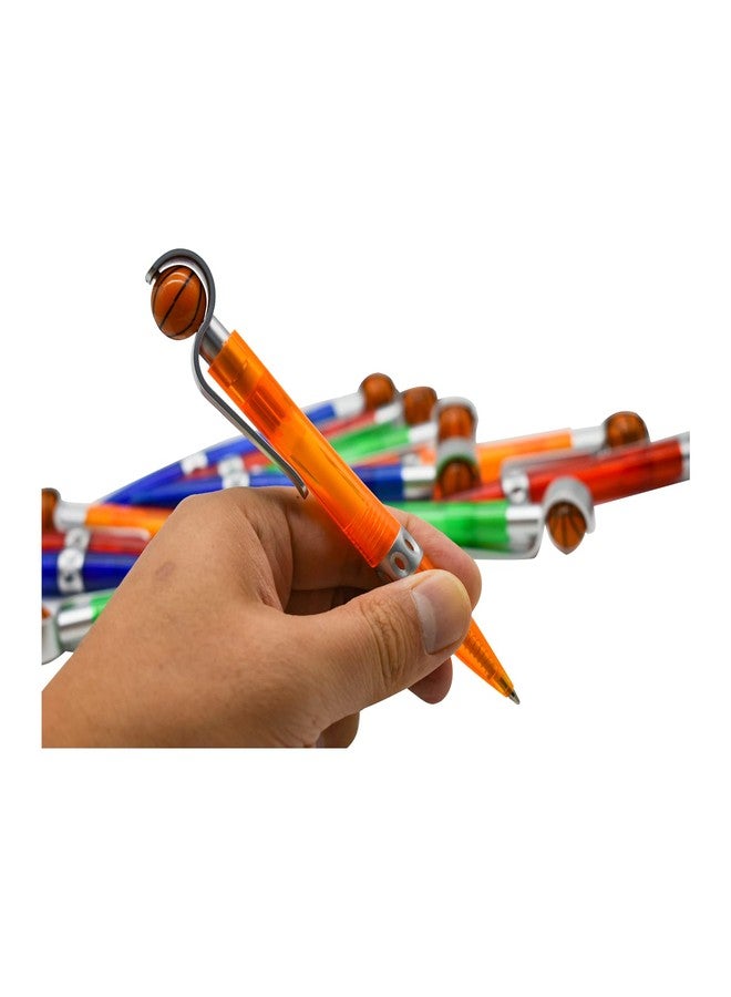 Lopenle 12 PCS Basketball Pen Sports Ballpoint Pens Basketball Party Favors Black Ink for Office Desk Stationery Supplies - Image 3