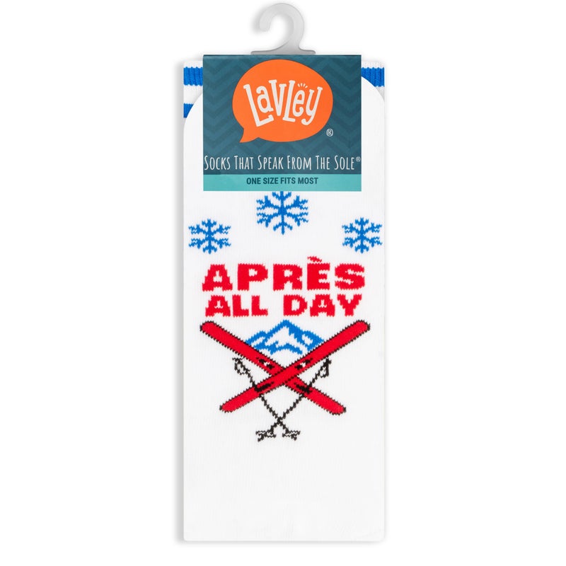 Lavley Apres All Day Socks - Fun Gift for Skiers and Snowboarders - One Size for Men and Women - Image 5
