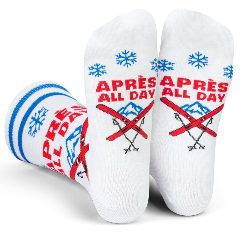Lavley Apres All Day Socks - Fun Gift for Skiers and Snowboarders - One Size for Men and Women - Image 1