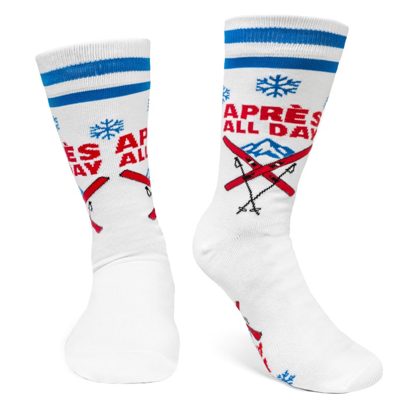 Lavley Apres All Day Socks - Fun Gift for Skiers and Snowboarders - One Size for Men and Women - Image 3