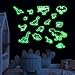 Robmoda Glow in The Dark Dinosaurs Wall Decals Glitter Dino Stickers for Boys Room Luminous Stars Ceiling Decor for Bedroom Playroom Nursery - Image 2