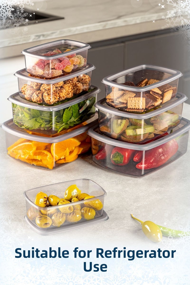 Vienev Anthracite 8-Piece Airtight Storage Set - 250-500-750-1200 ml - Image 4