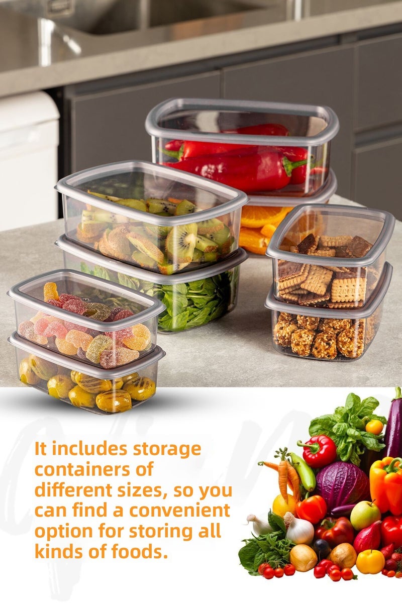 Vienev Anthracite 8-Piece Airtight Storage Set - 250-500-750-1200 ml - Image 2