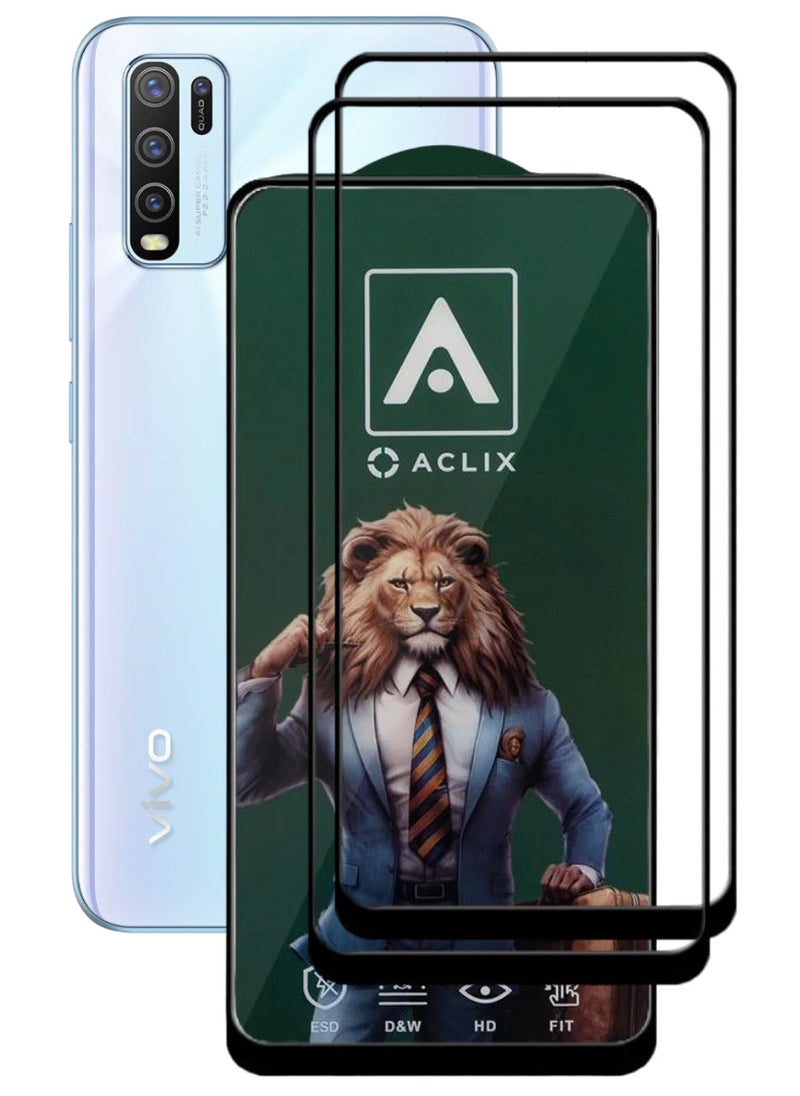 ACLIX 2 Pieces Antistatic ESD Dustproof Premium Quality High Definition Tempered Glass Screen Protector Designed For vivo Y50 - Image 1