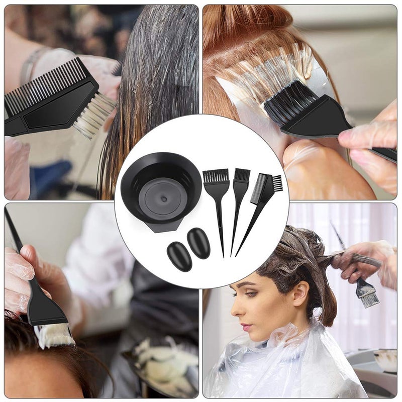 IRCHLYN Hair Dye Brush and Bowl Set Hair Dye Kit Hair Tint Dying Coloring Tool Hair Dye Comb with Ears Covers Hairdressing Clips and Hair Dye for Salon and Personal DIY (78 Pieces) - Image 5