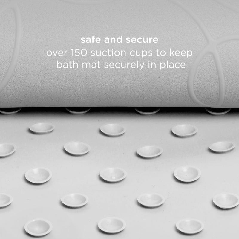 Ubbi Cushioned Non-Slip Bath Mat for Baby, Powerful Suction Cups, Baby Bathtub Time Essentials, Gray - Image 3