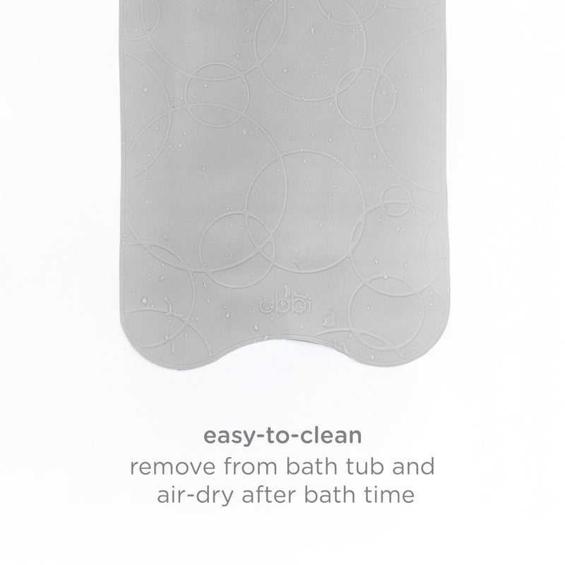 Ubbi Cushioned Non-Slip Bath Mat for Baby, Powerful Suction Cups, Baby Bathtub Time Essentials, Gray - Image 5