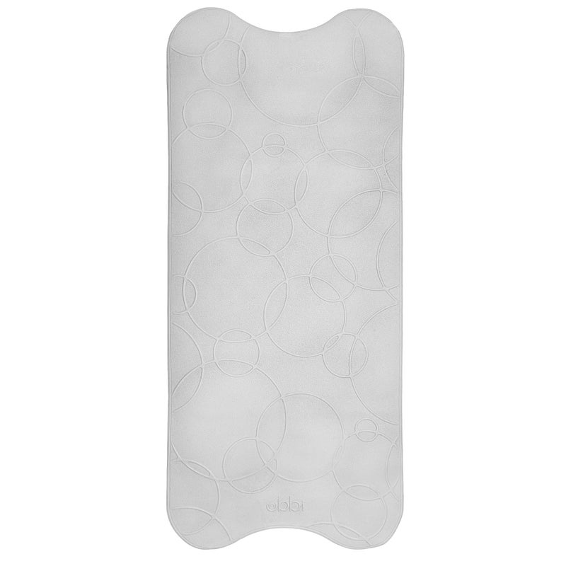 Ubbi Cushioned Non-Slip Bath Mat for Baby, Powerful Suction Cups, Baby Bathtub Time Essentials, Gray - Image 1