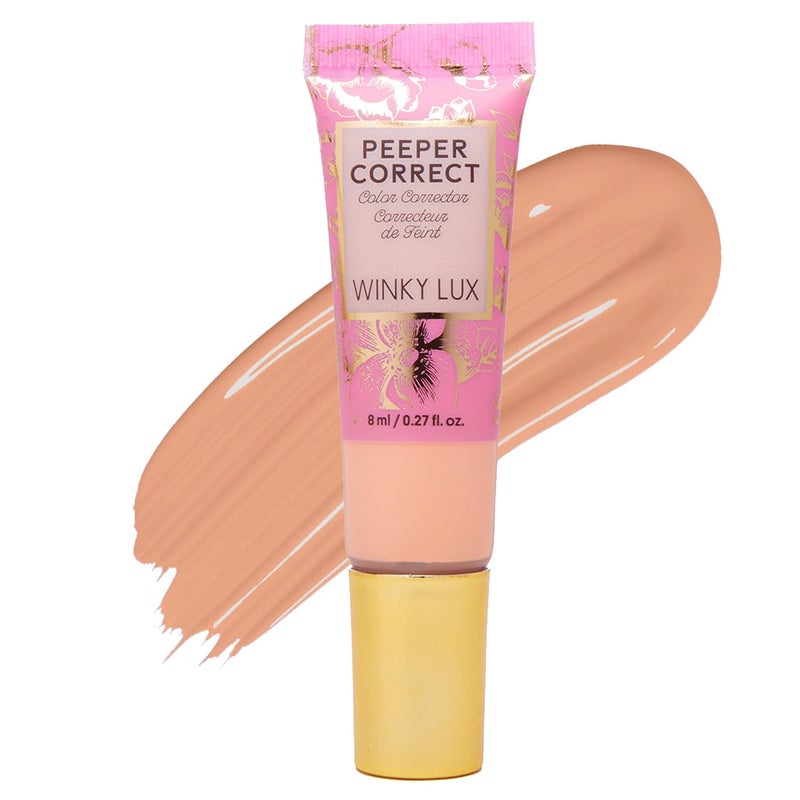 Winky Lux Winky Lux Peeper Correct Peach Color Corrector Neutralizes Dark Areas  Tinted Creamy Color Corrector for Smooth  Even Complexion with Vitamin E  Hyaluronic Acid Vegan  Cruelty Free