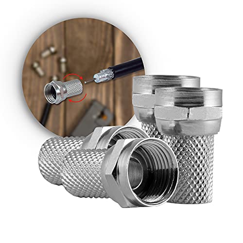 UltraPro RG6 F-Type Twist-On Coaxial Connector, 4 Pack, Replace Connectors or Assemble Custom Cables, No Tools Required, 52181 - Image 5