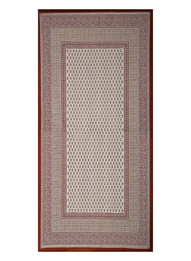 Texstylers Cotton Rectangular 60x90 Inches 6 Seater Dining Table Cloth Cover (Brown) - Image 3