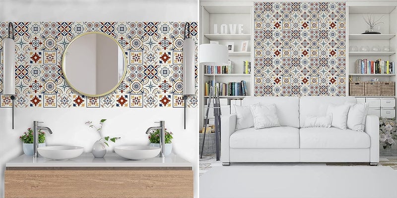 ELTON Morrocon Spanish Tile Decals for Table Wall Stairs Bathroom Kitchen Self Adhesive 5 X 5 Inch 36 pic styel c - Image 4
