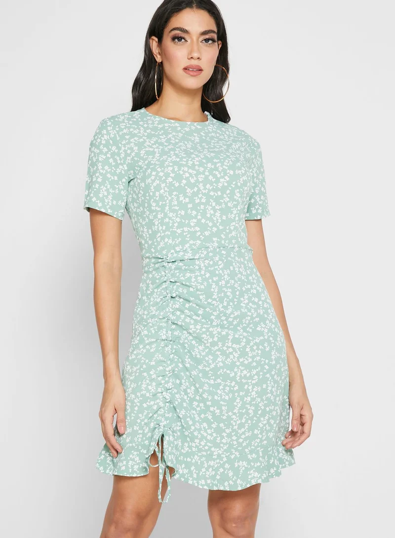 Missguided Tall Ruched Side Tea Dress