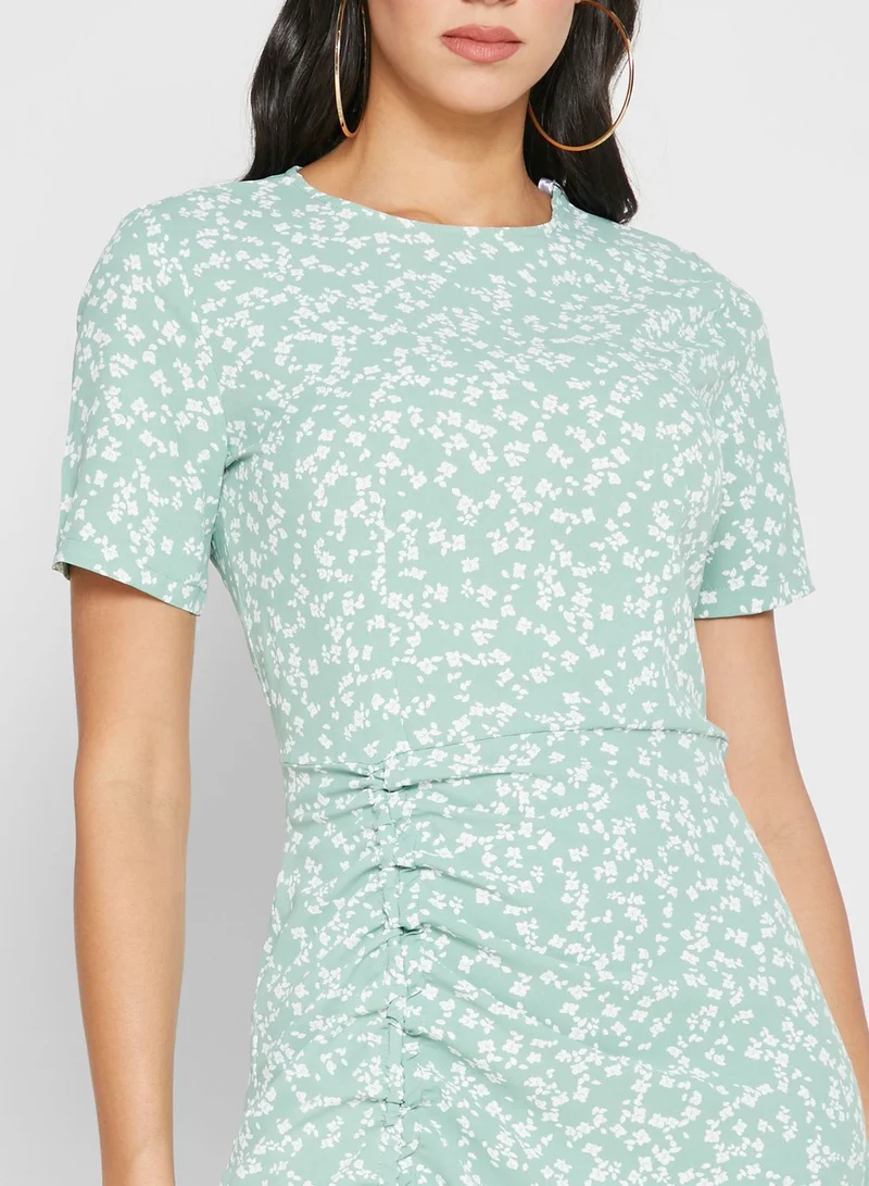 Missguided Tall Ruched Side Tea Dress