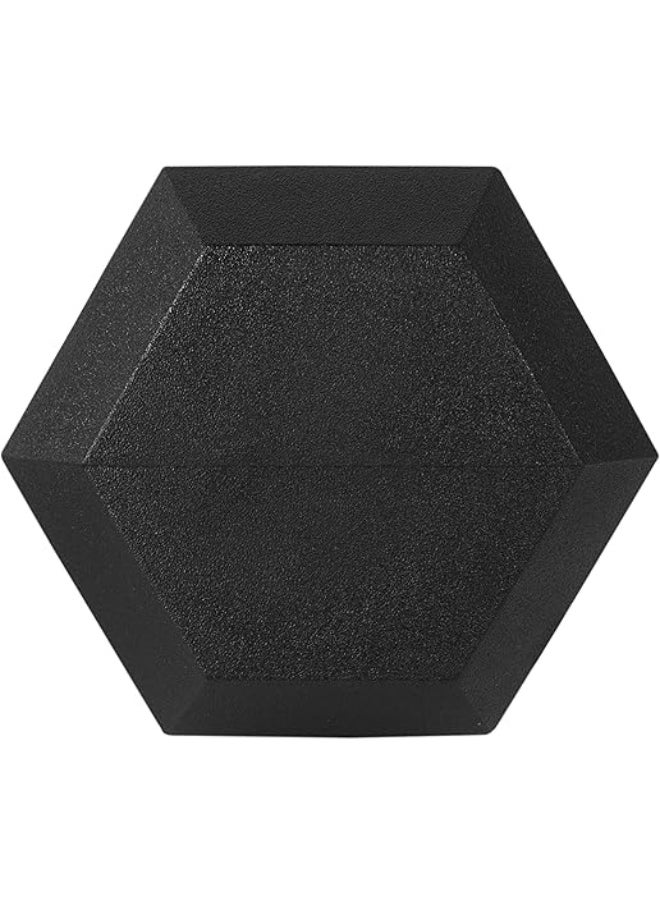 20 lb (9.1 kg) Rubber‑Encased Hex Dumbbell Pair – Cast‑Iron Core with Chrome Handle
