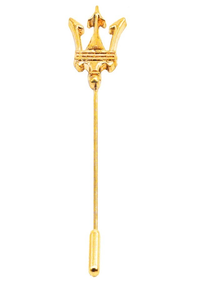 Sullery Imported King Crown Chain Label Pin Stick Brooch Gold Alloy Brooch For Men And Boys - Image 1