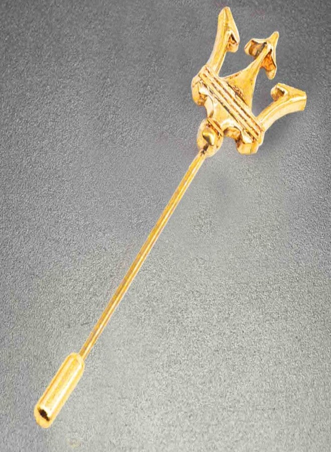Sullery Imported King Crown Chain Label Pin Stick Brooch Gold Alloy Brooch For Men And Boys - Image 3