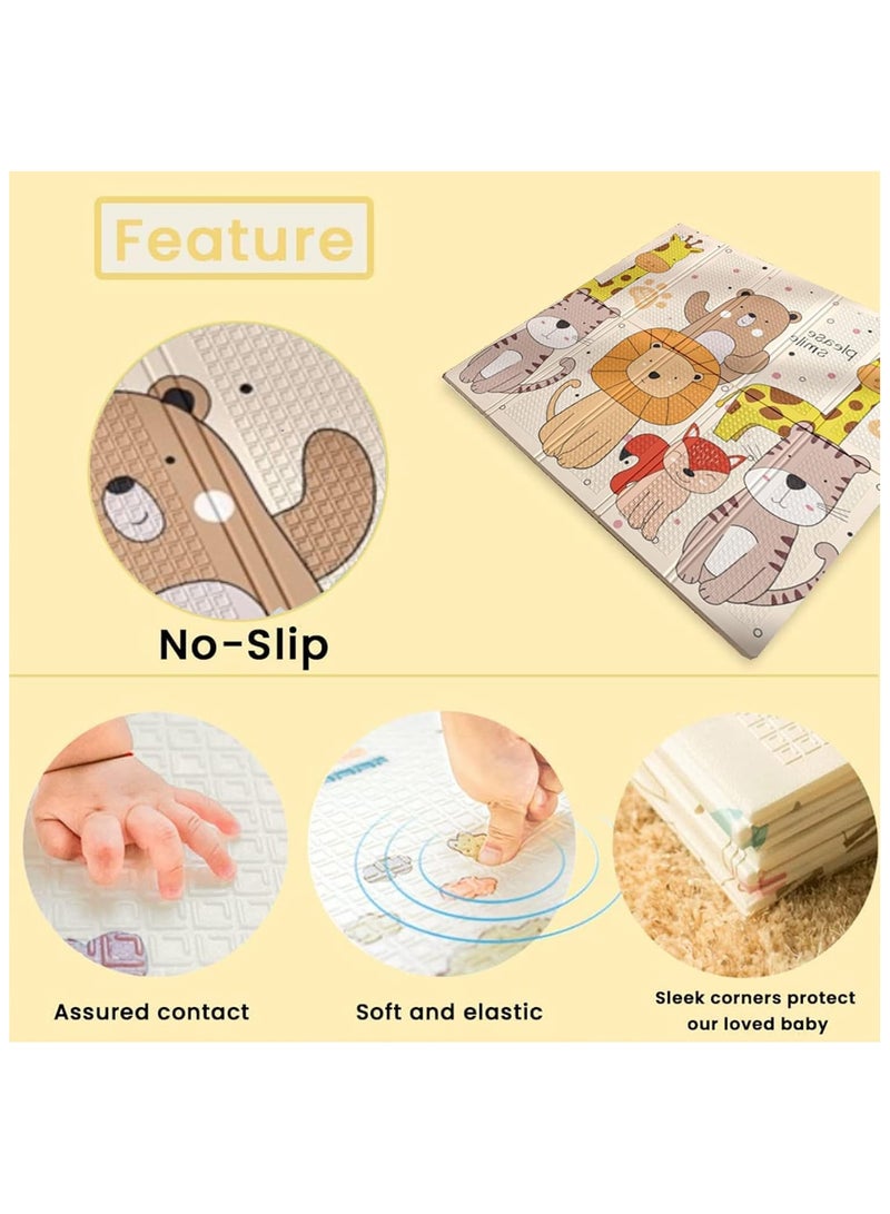 Space Foldable Baby Play Rubber Mat, 200 x 180 x 1.5 CM Extra Large Waterproof Activity Playmats for Babies,Toddlers, Infants, Play & Tummy Time, Foam Baby Mat for Floor, Indoor Outdoor Use - Image 3