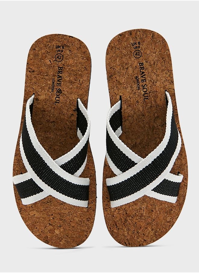 BRAVE SOUL - Drew Cross Strap Sandals - Image 1