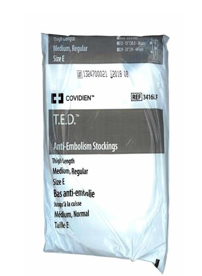 Stockings Thigh Open Toe Medium Regular White - 3416 Covidien