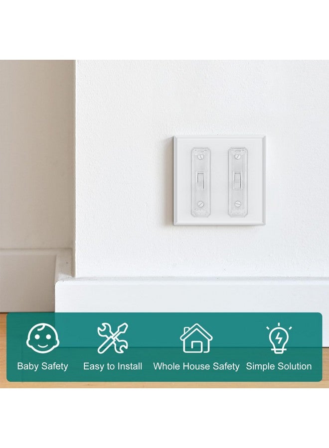 CLYMENE Light Switch Cover Guard, Child Proof Wall Switch Cover Protects Lights or Switches from Getting Accidentally Turned ON or Off by Children and Adults, Toggle Style (Clear, 8 Pack) - Image 5