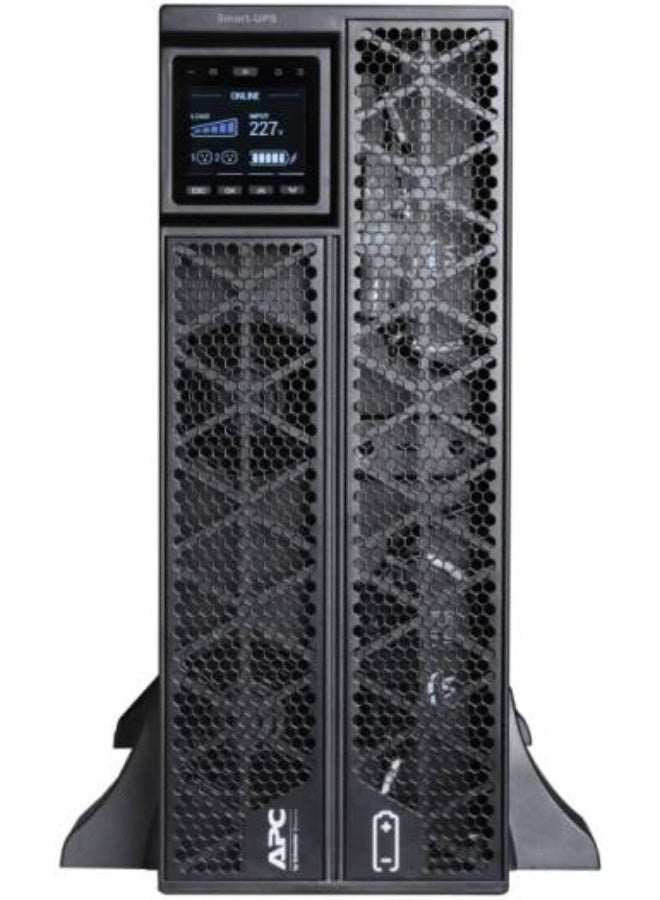 APC RT 6kVA Smart UPS, 230V Input Voltage, Rack Mounted With Kit, Lead Acid Battery Type, 2 IEC 60320 C13 / 1 IEC 60320 C19 Connection, 239W Charger Power, 1 Extended Runtime, Black