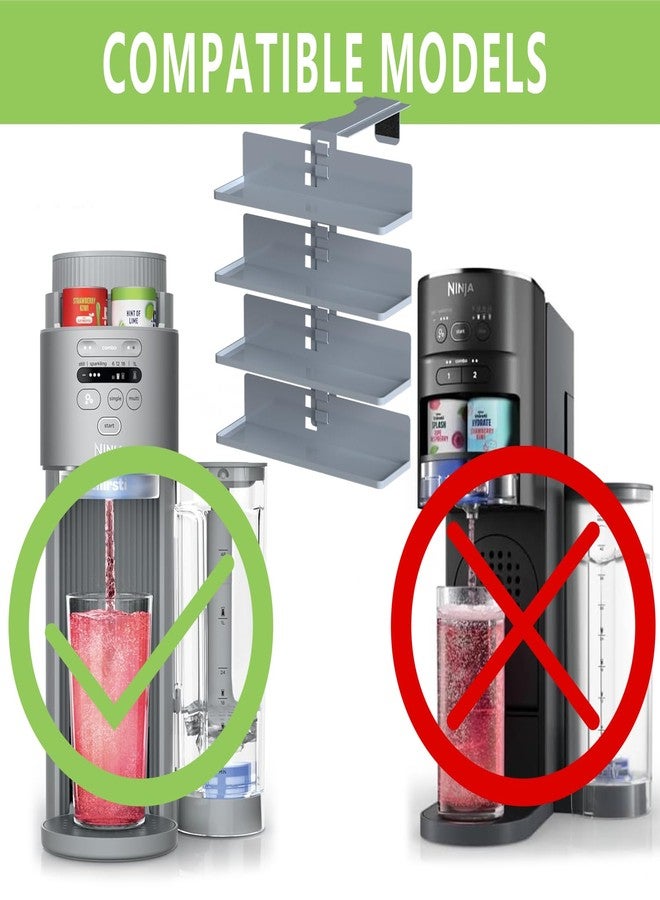 aismile Flavor Storage Holder Compatible With Ninja Thirsti Max, Side-mounted 4-tier flavore water drops organiser, space-saving design, easy to access,Holds 20 Flavore Water Drops - Image 2