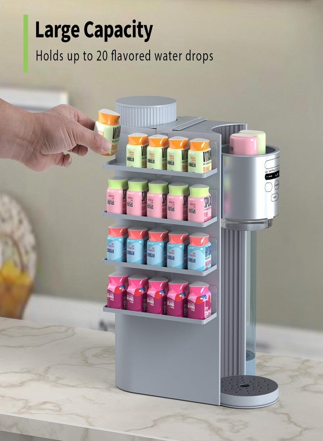 aismile Flavor Storage Holder Compatible With Ninja Thirsti Max, Side-mounted 4-tier flavore water drops organiser, space-saving design, easy to access,Holds 20 Flavore Water Drops - Image 5
