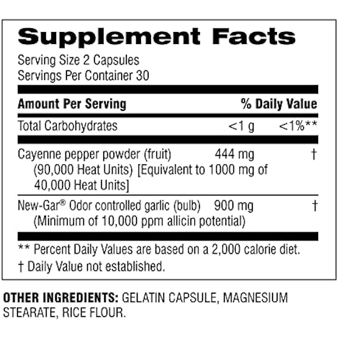 Botanic Choice Super Garlic Plus Cayenne, 60 Capsules - Image 2