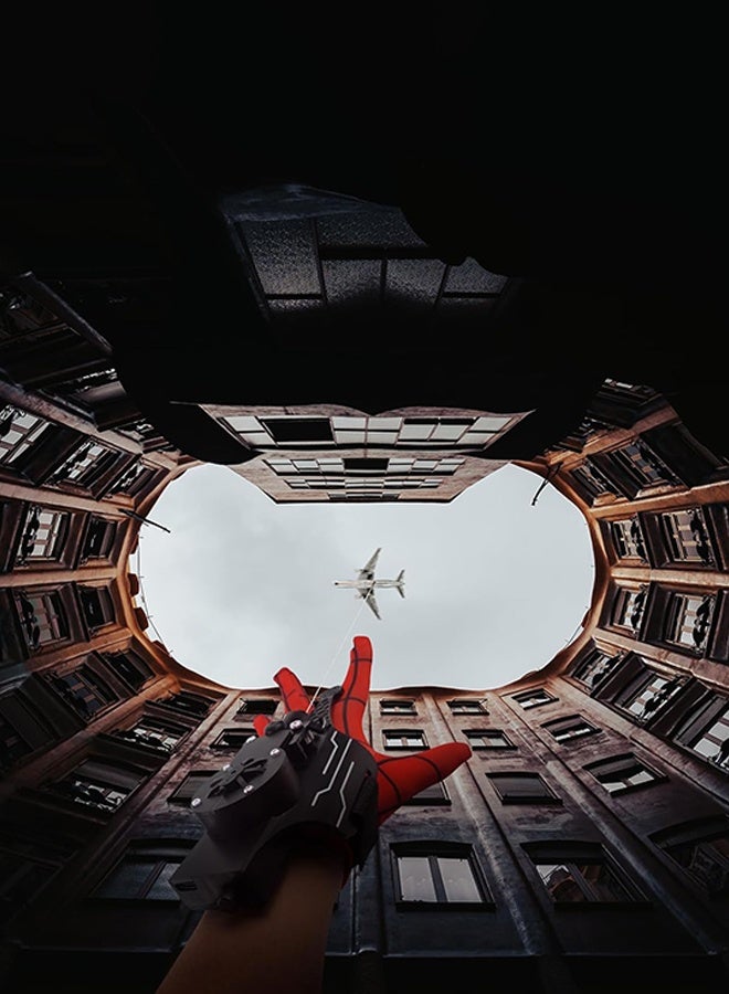 أورجنيزر لعبة إطلاق خيوط العنكبوت، أدوات رائعة لرماة الشبكات، بكرة من الحرير الحقيقي، ألعاب ممتعة رائعة للرجال والأطفال (داكنة) - Image 4