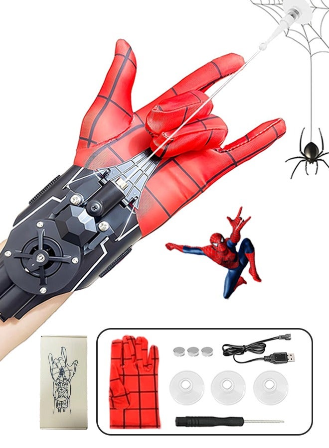 أورجنيزر لعبة إطلاق خيوط العنكبوت، أدوات رائعة لرماة الشبكات، بكرة من الحرير الحقيقي، ألعاب ممتعة رائعة للرجال والأطفال (داكنة) - Image 1