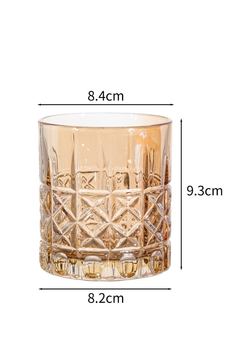 BLUE CORAL 6 Whiskey Glasses Old Fashioned for Scotch Lovers Style Glassware for Bourbon  - Image 3