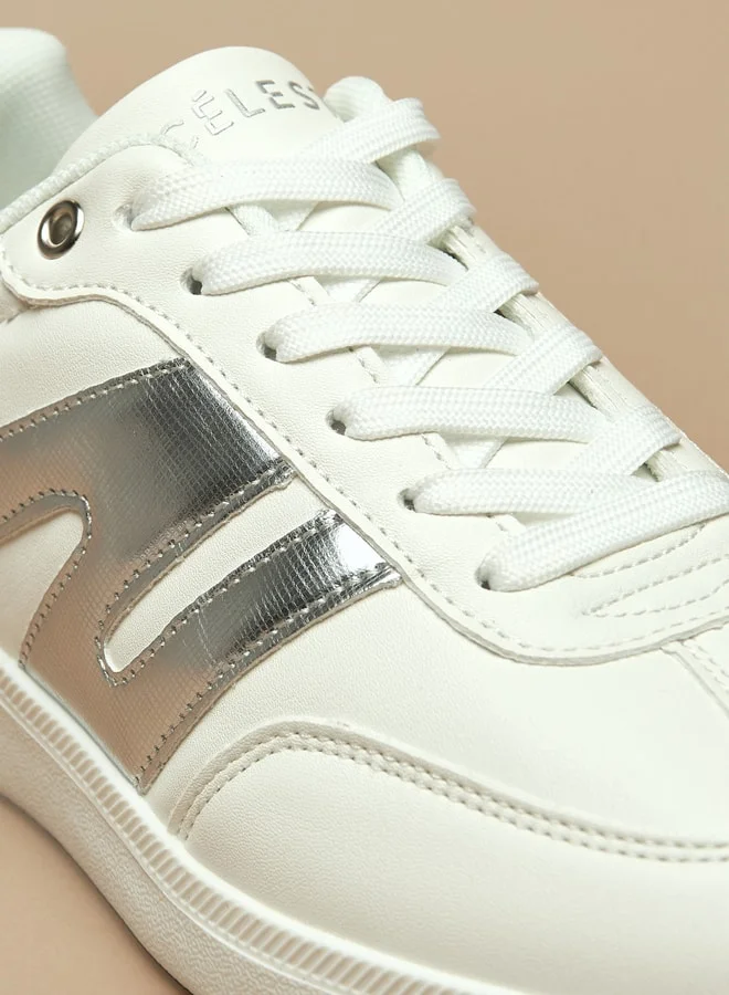 سيليست Women's Panelled Lace-Up Low-Ankle Sneakers