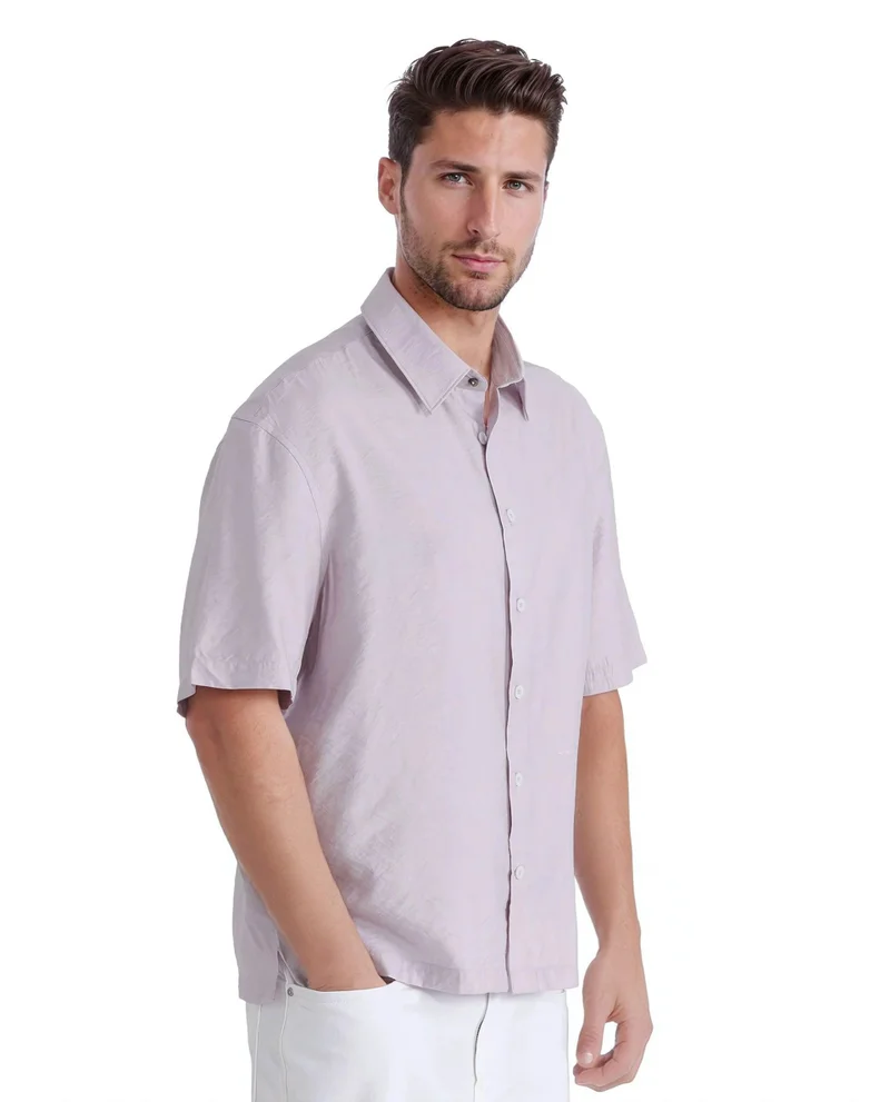 Rare Rabbit Men's Boxy Fit Plain Shirt