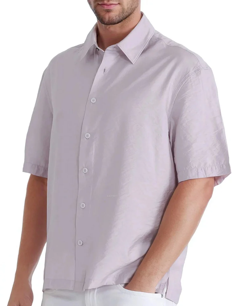 Rare Rabbit Men's Boxy Fit Plain Shirt
