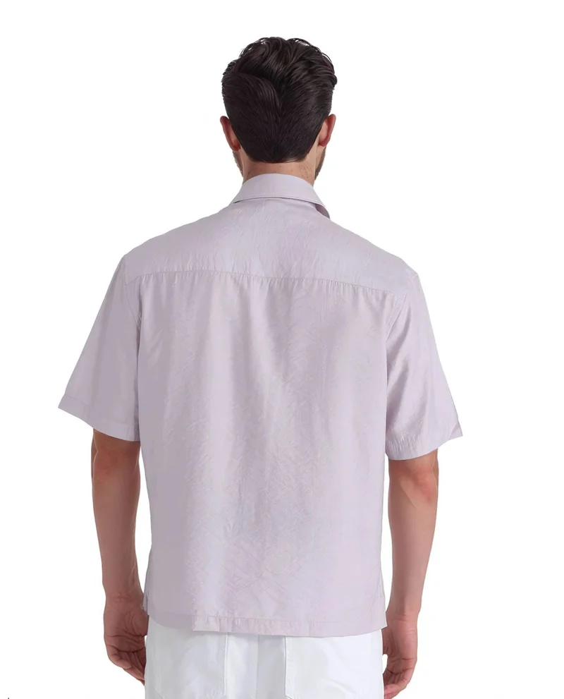 Rare Rabbit Men's Boxy Fit Plain Shirt
