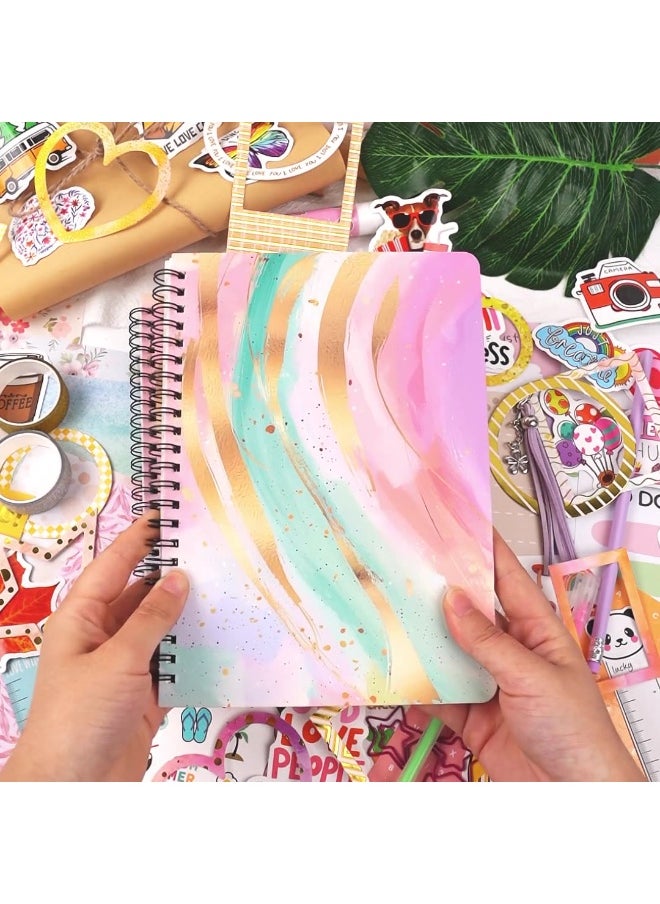 Daytoyz DIY Journal Set for Kids - 4+ Creative Scrapbooking Kit  Personalized Decorating Kit with Stickers, Washi Tape & Coloring Tools  Girls & Boys Art & Craft Set  - Image 3