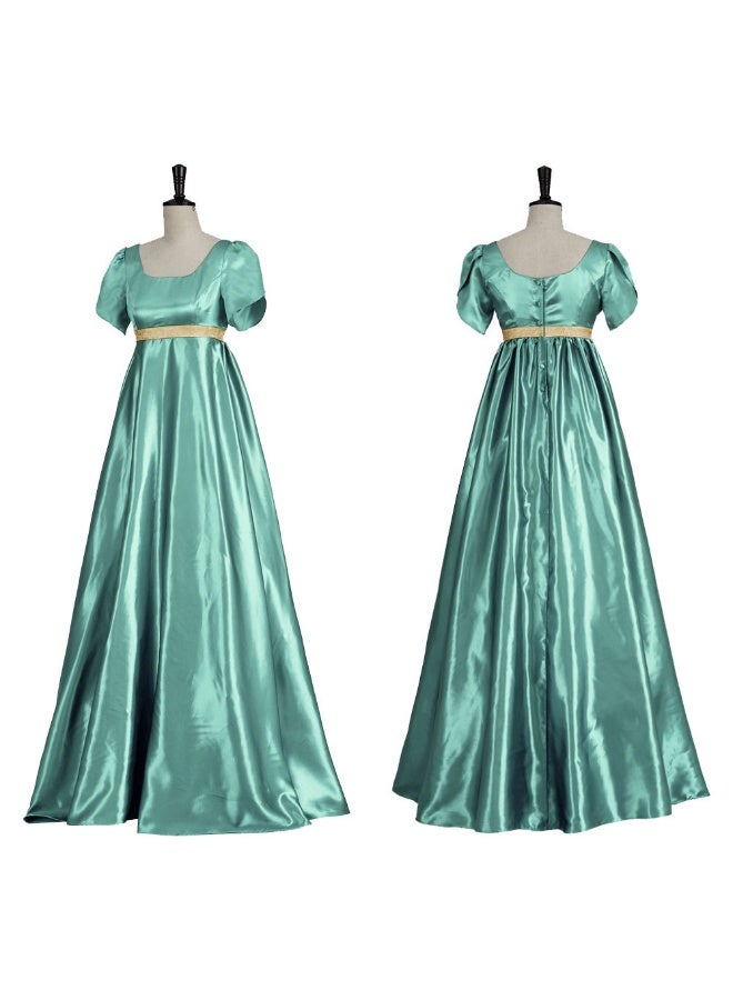 NIBEMINENT Century dress, satin vintage dress, Victorian ball dress, imperial waist dress, Regent dress - Image 1