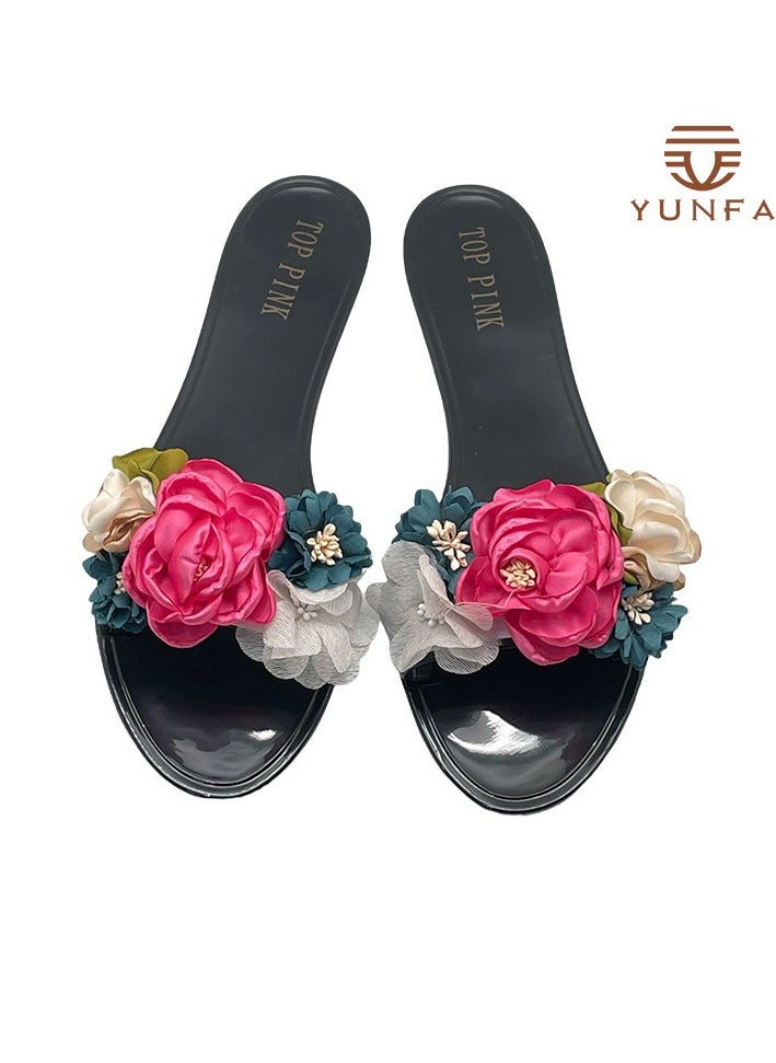 KUYING New Fashion Outgoing Flat Bottom Slippers 