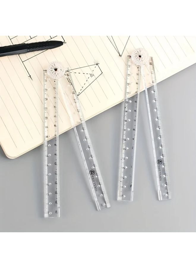 Transparent Shatterproof Folding Ruler for School Home and Office Use 1pc - Image 4