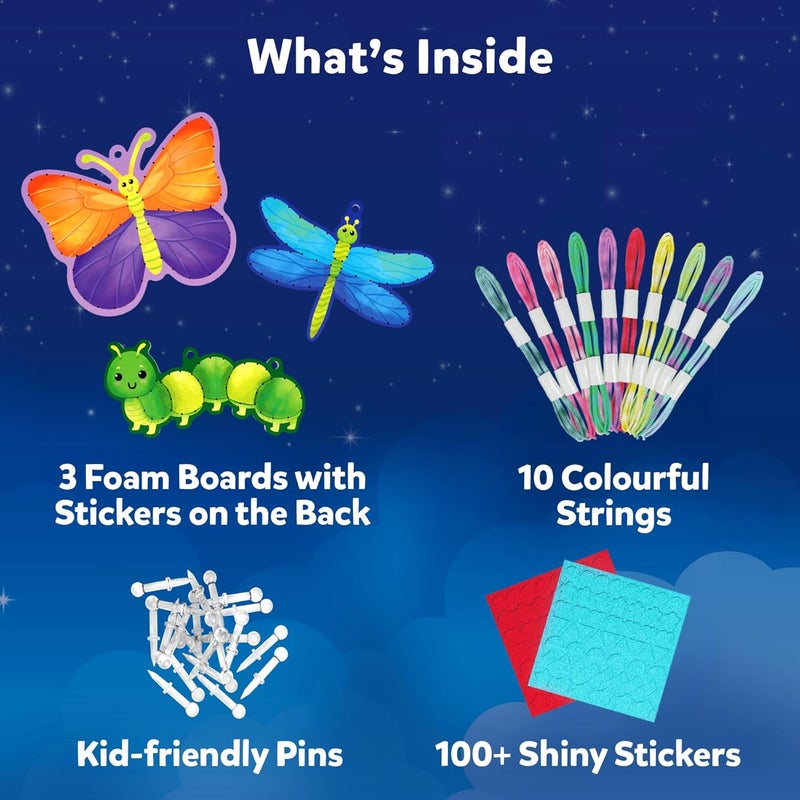 Skillmatics نشاط فن الخيوط - الحشرات والفراشات، فن خالي من الفوضى للأطفال، مجموعات ومواد الحرف، ديكور افعلها بنفسك ونشاط إبداعي، هدايا للبنات والأولاد من أعمار 6، 7، 8، 9، 10، 11، 12 - Image 4